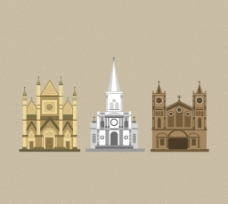 卡通教堂设计素材图片