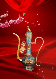 中国节日传统器皿海报