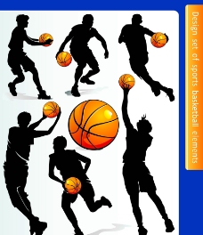 篮球  剪影  人  运动图片