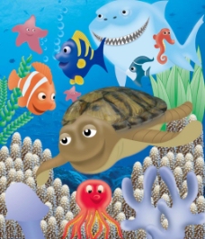 海底生物图