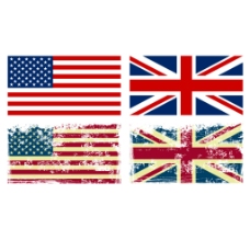 英国英美国旗矢量素材图片