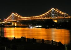 布里斯班故事桥绚丽夜景图片