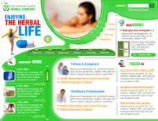 绿色健康网页魔板图片