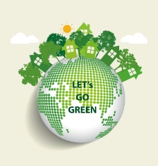 绿色生态地球海报