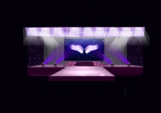 紫色婚礼现场效果图