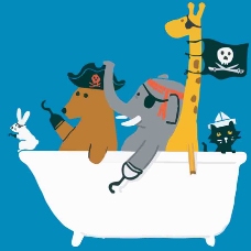 卡通海盗船动物海盗图片