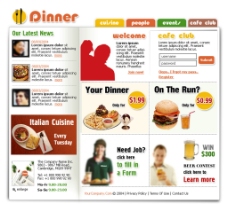 饮食餐饮站 英文模板图片
