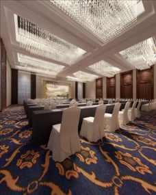 大型会议室3d模型